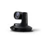 TelyCam Vision+ 4KN 12X PTZ kamera su 4K60 išvestimi ir automatinio sekimo funkcija, elegantiško juodo dizaino ir profesionaliu objektyvu aukštos kokybės vaizdo įrašams.
