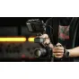 Tilta kameros aptvaras Canon C50 su viršutine rankena, šonine rankena ir saugiais USB-C/HDMI kabelių užtvankiais profesionaliam vaizdo filmavimui