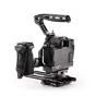 Tilta Canon R5 Mark II kameros kėvė su aušinimo sistema, šonine ir viršutine rankena, baterijos rankena ir reguliuojamu pagrindiniu plokšteliu profesionaliam 8K vaizdo filmavimui