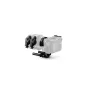 Tilta Nucleus Auto Focus Adapter Dual Nano II variklio komplektas su E į PL adapteriu ir dviem be laidų varikliais autofokuso užtikrinimui Sony kino objektyvams, rodantis nuokštą variklių konstrukciją ir 15mm strypo tvirtinimus