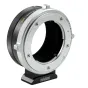 Metabones Contax Yashica CY į Nikon Z-mount T CINE adapteris su matine juoda apdaila, užrakto mygtuku ir nuimamu Arca tipo stovyklaite stabiliam objektyvo tvirtinimui