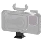 Tilta TK-ARCA-38-B 38 mm ARCA-Swiss greito atlaisvinimo adapteris Khronos dėklui, juodos spalvos, montuojamas ant iPhone 15 Pro dėklo, užtikrinantis suderinamumą su DJI stabilizatoriais ir stovais