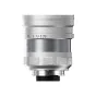 Thypoch DZO Simera 21mm f1.4 sidabrinis objektyvas Leica M montavimui - priekinis vaizdas su diafragmos žiedu ir atvėrimų žymėjimais nuo f/1.4 iki f/16