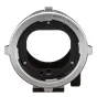 Metabones Hasselblad V prie Fujifilm GFX adapteris viršuje su nuimamu Arca-type trikojų apvadu ir saugiu užrakto mechanizmu