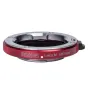 Metabones raudonas Leica M į Micro Four Thirds objektyvo adapteris su satino apdaila ir tvirta žalvario konstrukcija, skirta tiksliai nustatyti begalinį fokusavimą