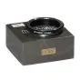Metabones Mamiya 645 prie Leica S adaptorius originalioje pakuotėje, preciziškai pagamintas iš vario ir matinio juodo apdailos, skirtas objektyvų suderinamumui.