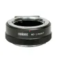 Metabones Minolta MD į L-mount T adapteris, pagamintas iš preciziškai apdirbtų vario ir aliuminio lydinio, su satino juodu apdaila ir nuimamu Arca suderinamu fotografijos statyvo pėdute
