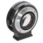 Metabones greitojo didintuvas ULTRA 0.71x adapteris iš Sony A-mount į Fujifilm X-mount su nuimama statyvinės pėdos prijungimu, juodas matinis apipavidalinimas, šono planas iš arčiau