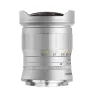 TTArtisan 11mm f2.8 žuvies akmens objektyvas Nikon Z - priekis su rankiniu fokuso žiedu ir įmontuotu žiediniu skydeliu