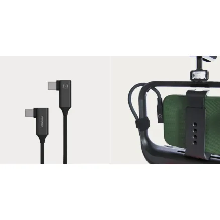 Moment Right-Angle USB-C to Right-Angle USB-C Cable 4in