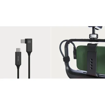 Moment Right-Angle USB-C to Right-Angle USB-C Cable 9in
