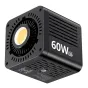 Ulanzi C60 60W dvigubo spalvos video šviesa su kompaktišku dizainu, priekis rodantis COB LED šviesos šaltinį ir ventiliacijos angas.