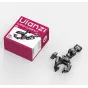 Ulanzi CO78 Super Clamp Kit su dvigubu rutulio galva ir tvirtu 3-jų žandikaulių tvirtinimu, pateikiamas šalia savo prekės ženklo pakuotės, skirtas įvairioms kamerų ir apšvietimo sistemoms