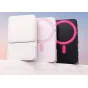 Ulanzi GL01 GlowUp Fill Light Noir Black kompaktiškas dvipusės LED šviesos žiedas telefonams ir kameroms su reguliuojamu šviesos intensyvumu, pavaizduotas elegantiškame juodame korpuse su magnetiniu jungtimi