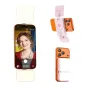 Ulanzi GL01 magnetinė papildoma šviesa Sakura Pink spalvos su dvigubomis LED plokštelėmis, pritvirtinta prie išmaniojo telefono, suteikianti reguliuojamą šviesos intensyvumą ir spalvos temperatūrą vienodam veido apšvietimui vlog