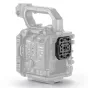 Canon EOS C400 kinokamera su Tilta ES-T22-RMP galine priedų montavimo plokšte, lengvu aliuminio laikikliu, skirtu saugiam mažų V-Mount baterijų, belaidžių imtuvų ar SSD laikiklių tvirtinimui be rėmo.