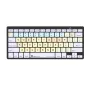 LogicKeyboard Dyslexie Bluetooth klaviatūra Mac su disleksijai pritaikytu Dyslexie šriftu ir spalvotais klavišais, skirtas gerinti skaitomumą ir rašymo tikslumą.