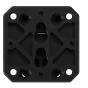 Tilta HDA-T08-MMA Mitchell montavimo adapteris Hydra Alien Mini – juoda anodizuota aliuminio plokštė su užrakintu gijų ir keturiais praėjimo skylėmis, skirtomis pagerinti automobilio montavimo suderinamumą