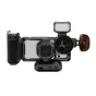 Tilta Khronos iPhone 17 Pro Ultimate Kit Space Gray - viršūninis vaizdas su Focus PD rankena, USB-C hubu, 58mm filtrų sistema ir medine rankena profesionaliam mobiliajam filmavimui