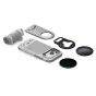 Tilta Khronos Lite iPhone 17 Pro kūrėjų komplektas - lengvas modulinis mobiliojo filmavimo korpusas su magnetine filtrų sistema, objektyvo adapteriu ir filtrų komplektu šviesiai pilkos spalvos