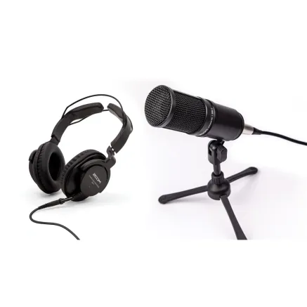 Zoom ZDM1-PMP - Podcasting microphone kit with dynamic mic, headphones, stand