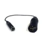 Mini XLR (M) / XLR (M) audio cable 0,3m