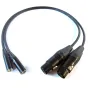 Infinitek Mini XLR į XLR kabelių rinkinys Blackmagic Design Video Assist, 0.5 m ilgio, juodi suktiniai jungtys