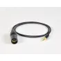 Infinitek XLR-M į 3,5 mm garso kabelis, 0,5 m ilgio, juodas apvyniotas kabelis su auksu padengtu jungtimi