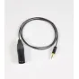 Infinitek XLR-M į 3,5 mm audio kabelis, 0,5 m ilgio, juodas su audiniu apvijimu ir auksu apdailinta 3,5 mm jungtis profesionaliems garso jungimams