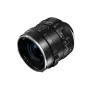 Thypoch Simera 28mm f1.4 Canon RF objektyvas su 14 plokščių diafragma ir elegantišku juodu-sidabriniu dizainu, išryškinantis aštrius vaizdus ir aukštos kokybės gamybą