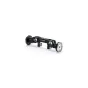 Tilta 15mm LWS dvigubo rozetės adapteris - juodas tiltinis adapteris su dvigubomis rozetėmis 15mm LWS strypams