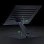 Razer justinamas nešiojamojo kompiuterio stovelis juodos spalvos - ergonomiškas dviejų kampų pakeliamasis stovelis su individualiai suprojektuotomis ventiliacijos angomis, skirtas gerinti oro apytaką ir šaldymą