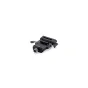 Tilta reguliuojamas ARCA priimtis Mini PD V-Mount baterijų plokštėms - lengvas juodas šoninis vaizdas su slidinėjančiu išsikišimu ir sukimosi šarniru baterijos plokštės pozicijai nustatyti