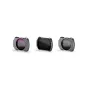Tilta magnetinių filtrų komplektas DJI Osmo Pocket 3 su apvaliu poliarizuojančiu (CPL), juodo miglos ir kintamojo neutralumo filtrais, su elegantišku dizainu lengvam pritvirtinimui ir apsaugai.