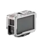 Tilta TA-T72-A-TG modulinė kameros dėžė DJI Osmo Action 5 Pro titano pilkos spalvos, su valdymo mygtukais, maitinimo indikatoriumi ir viršutiniu valdymo ratuku, kas uzlabo funkcionalumą.