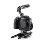 Tilta kameros dėžė Panasonic S1R II komplektas su viršutiniu rankena, ARCA plokšte ir reguliuojamu 15 mm pagrindiniu plokštele, skirtu stabiliam montavimui ant statyvo