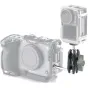 Tilta Micro lenktinis rankenosis su 5 svarų nešmenų talpa, iš aliuminio lydinio, jungiantis Sony Alpha kameros korpusą ir veiksmo kamerą, tinkamas įvairiems priedų montavimams