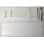 LogicKeyboard Crystal Clear Skin Apple pilno dydžio ISO klaviatūrai - ultraplonas permatomas silikono dangtelis, saugantis visus klavišus, įskaitant skaičių bloką, pavaizduotas su pakavimo dėže ir pavyzdžiais spalvotų žymeklių