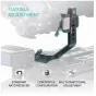 Tilta TGA-FPG-THA viršutinės rankenos adapteris DJI Focus Pro Grip su lanksčiu reguliavimu, NATO tipo šliuzų sistema ir dviem 1/4-20 siūlų montavimo taškais papildomoms priedams