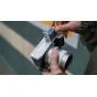 Tilta Vintage kameros kėdė Fujifilm X-M5 modeliui su mediniu L-grip pagrindu ir karštojo bagažo pirštų laikikliu sidabrinėje spalvoje