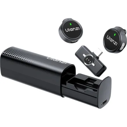 Ulanzi A21 Wireless Microphone Black-Type C 32kHz/24-bit audio