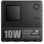 Ulanzi C01RGB 10W kišeninis RGB LED šviesos prietaisas su USB-C įkrovimo prievadu, priekinis vaizdas su valdymo panele ir baterijos specifikacijomis
