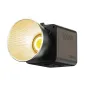 Ulanzi ML100Bi 100W nešiojamasis dvivėris LED video šviesos prietaisas su COB technologija, šoninis vaizdas, rodantis įjungtą 100W šviesą ir kompaktišką dizainą