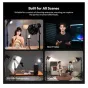 Ulanzi ML100Bi 100W nešiojamas dvivėris LED video šviesos rinkinys naudojamas profesionaliam tiesioginiam transliavimui ir vaizdo kūrimui su šviesos sklaidikliais ir atspindikliais