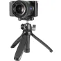 Ulanzi MT-47 kompakti stalo statyvas su Arca-Swiss greito paleidimo plokšte ir rutulio galva, įmontuotas su Sony Alpha beveikrinio fotoaparatu, idealus vlogams ir transliacijoms