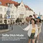 Ulanzi MT85 MagSafe automatinis telefonų statyvas, išskleistas iki 1.46 m grupiniams selfiams, su dvigubu magnetiniu tvirtinimu ir stabilia keturkoje konstrukcija lauke