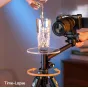 Ulanzi QT05 Xiaojiu suktinis stovas JJo6 statyvams su 360 laipsnių sukimusi, užtikrinantis sklandų kameros judėjimą dinamiškai produktų fotografijai.
