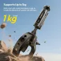 Ulanzi R105 Y Super Clamp su triple šeriu ir 360° dvigubo rutulio galva, saugiai užfiksuojanti kameras ar prietaisus iki 1 kg ant cilindrinių paviršių.