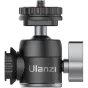 Ulanzi U-60 Mini Metal galvosė su šaltuoju šuo - kompaktiška 360° reguliuojama galvosė lengviesiems fotoaparatams, su dviem šaltuoju šuo ir priešslidžiu silikono padu.