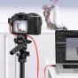 Ulanzi UKA10 greitas išlaisvinimo kabelio saglaudė, saugiai užfiksuojanti raudoną kabelį prie DSLR fotoaparato ant statyvo profesionaliam prijungtam šaudymui